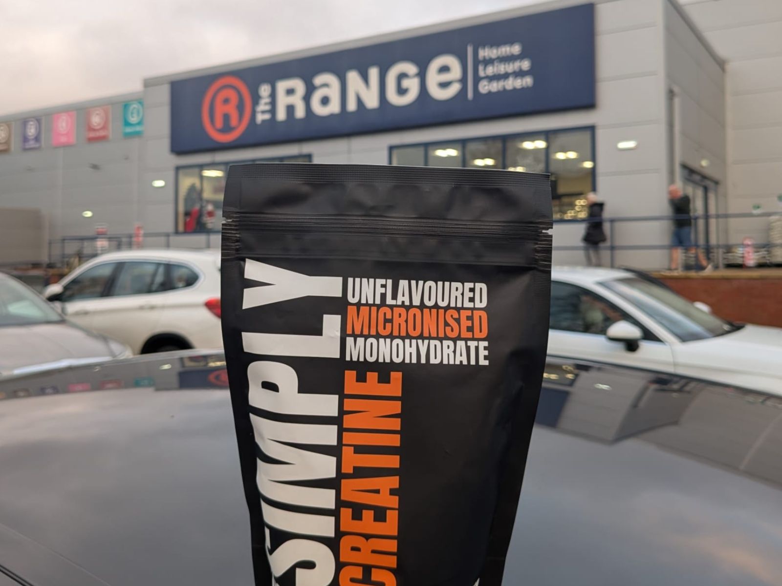 Simply Creatine on shelf at The Range